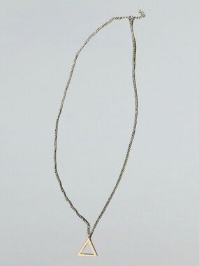 ASOS Silver Necklace With Triangle Pendant